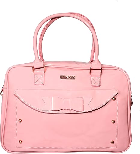 pink leather changing bag