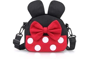 DKSYEE Cute Crossbody Purse for Little Girls Toddler Mini Mouse Travel Crossbody Bag Small Kids Shoulder Handbag Mini Cartoon Cross Body Bag