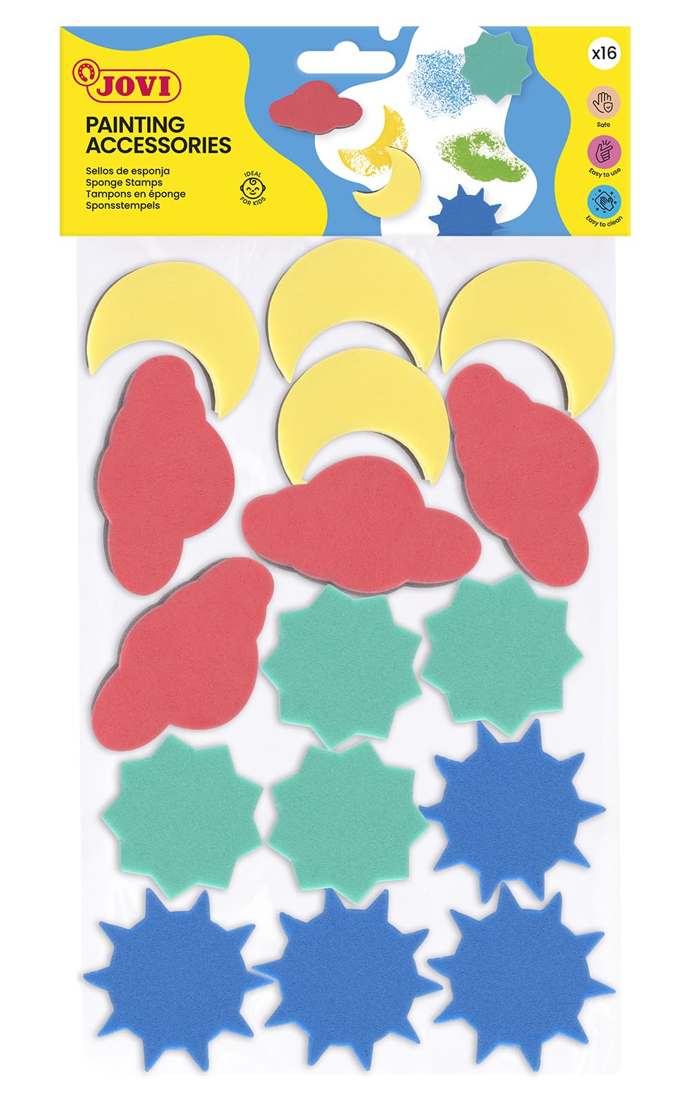 Jovi - Hanging Bag 16 sponges 4 Different Shapes (4/16)