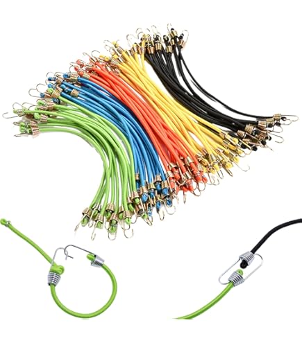 Shock Cord Fittings Paracord Planet Black Cord End Hooks - Open End Snap Hooks For Custom Bungee Cords (Multiple Pack Sizes Available) Shock Cord For Tent Poles