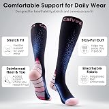 Calves Kelson 2 Pairs Compression Socks 20-30 mmHg Knee High Women Men view 3