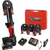 HHEWLEE MINI Propress Tool for Copper Pipe, Battery Powered Pro Press Copper Crimper tool 32KN for US Standard 1/2", 3/4", 1"