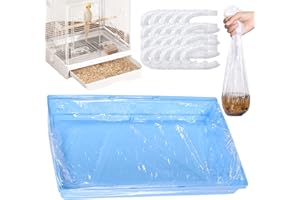 Uifrmely 10pcs Clear Disposable Bird Cage Liners, Large Size 28x20in BirdCages Litter Box Plastic Film Cover, Pet Crate Tray Covers for Bird Parakeet Bunny Finches Ferret Chinchilla Small Animal (10)