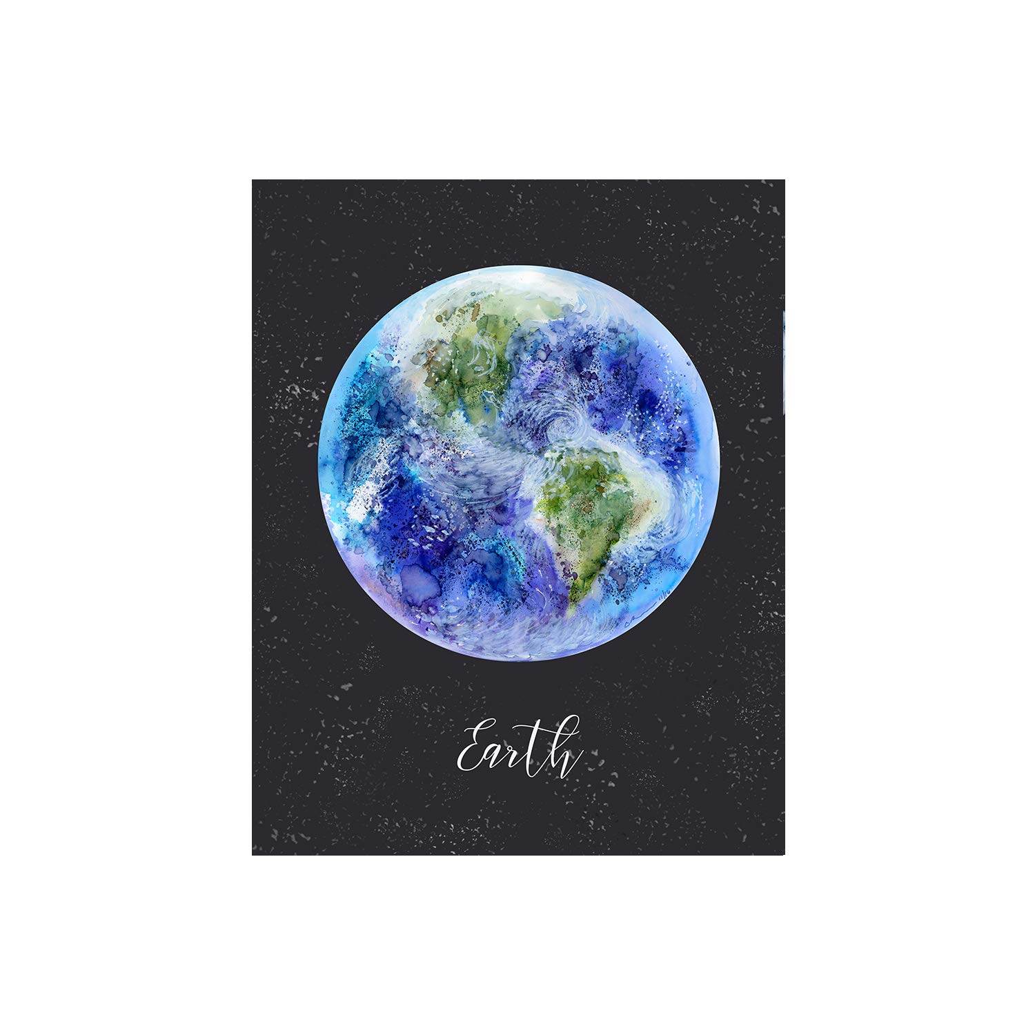 - Green Blue Art Wall Planet Artwork, System Solar Print ...