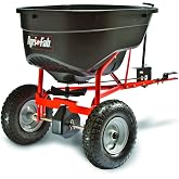 Agri-Fab Pull Behind Broadcast Spreader for Seed, Fertilizer, Salt and Ice Melt, 130 lb Hopper Capacity with Universal Hitch and 12 Ft Spread Width