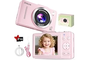 Digital Camera, Autofocus 4K Point and Shoot Digital Cameras with 16X Zoom Anti Shake, 48 MP Cameras for Photography with 32G