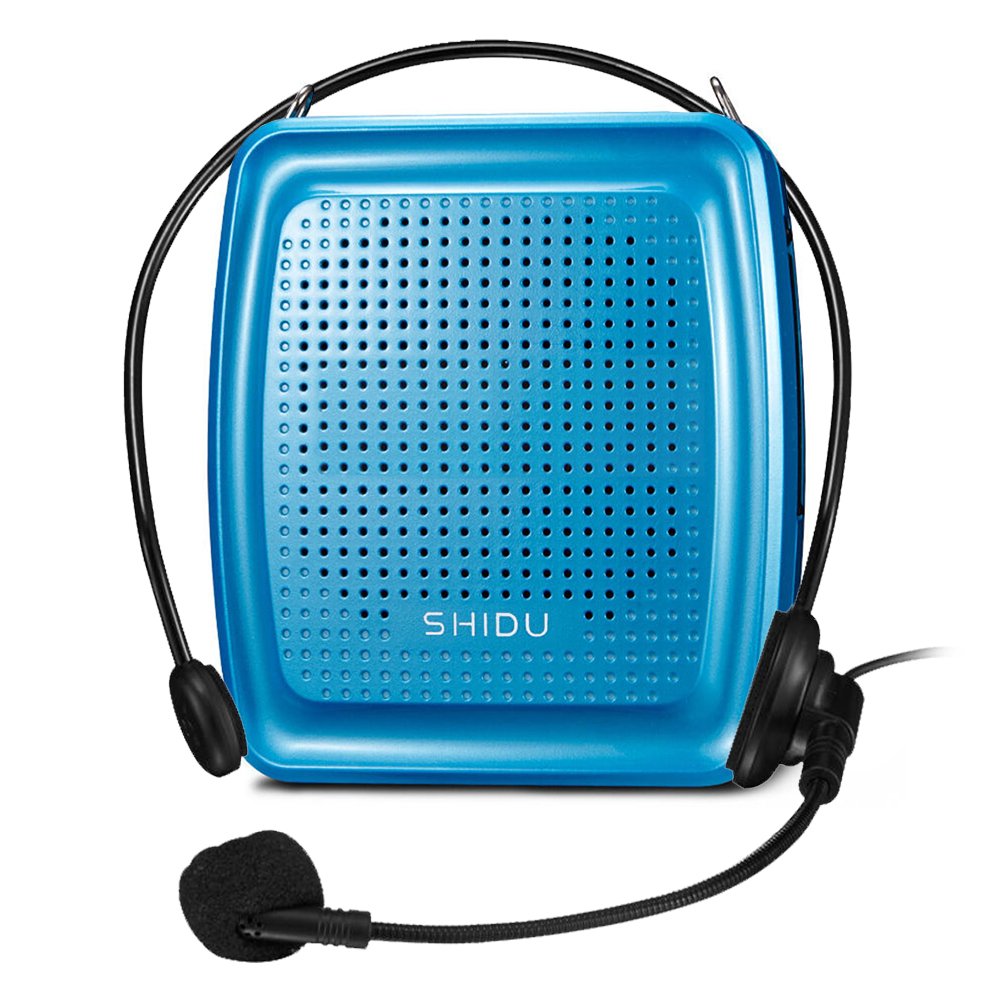 SHIDU SD-S368 Stimmenverstärker (10W) mit 1500mAh Lithium Batterie und Kabelmikrofon für Lehrer/Trainer/Reiseführer und Mehr (Wired Voice-Verstärker)