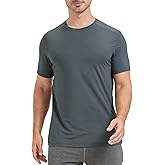 netdraw Men's Bamboo Viscose Athletic Shirt Lightwieht Cooling Moisture Wicking Workout Running Hiking Fitness T-Shirt