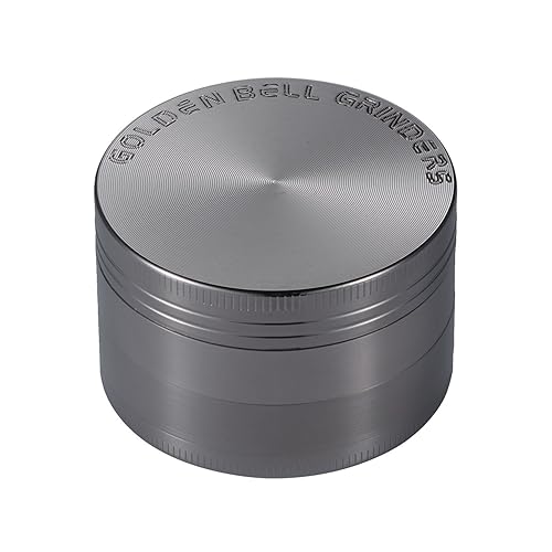Golden Bell 4 Piece 2 inch Spice Herb Grinder - Nickel Black