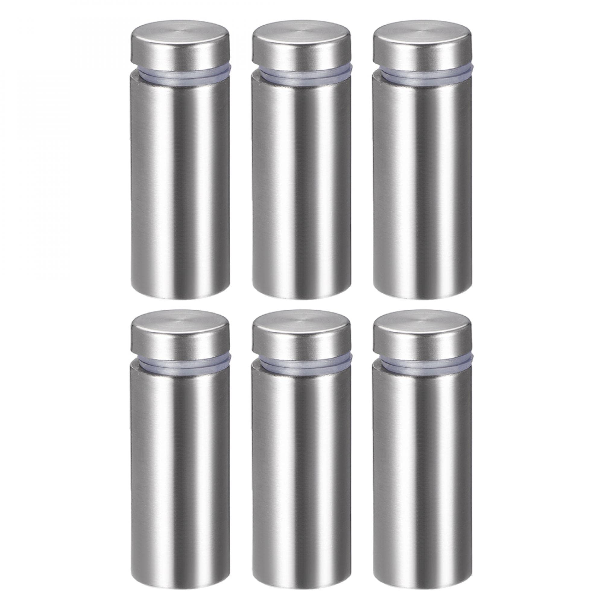 sourcing map 5/8 Dia x 1-5/8"(16x42mm) Standoff Screws Wall Mount Sign Holders Acrylic Glass Nails 6pcs