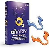 Air Max Nasal Dilators Trial Pack - Anti Snoring Devices - 76% More Airflow for Better Breathing & Against Nasal Congestion - Guaranteed Fit (1x Small & 1x Medium) - Reusable