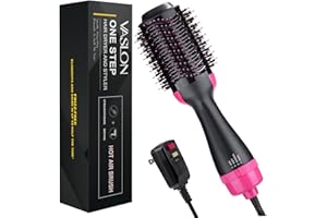 Hot Air Brush 4 IN 1 Hair Dryer Brush,One Step Hair Dryer & Styler & Volumizer & Hair Curler, Negative Ions Comb Straightener