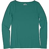 J.Crew Factory Women's Regular & Plus Sizes Long Sleeve Artist Tee (3X, Autumn Pine)