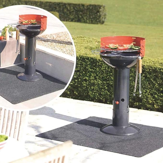 FunkyBuys® PREMIUM FIRE RETARDANT BBQ MAT DECKING BARBECUE PROTECTION