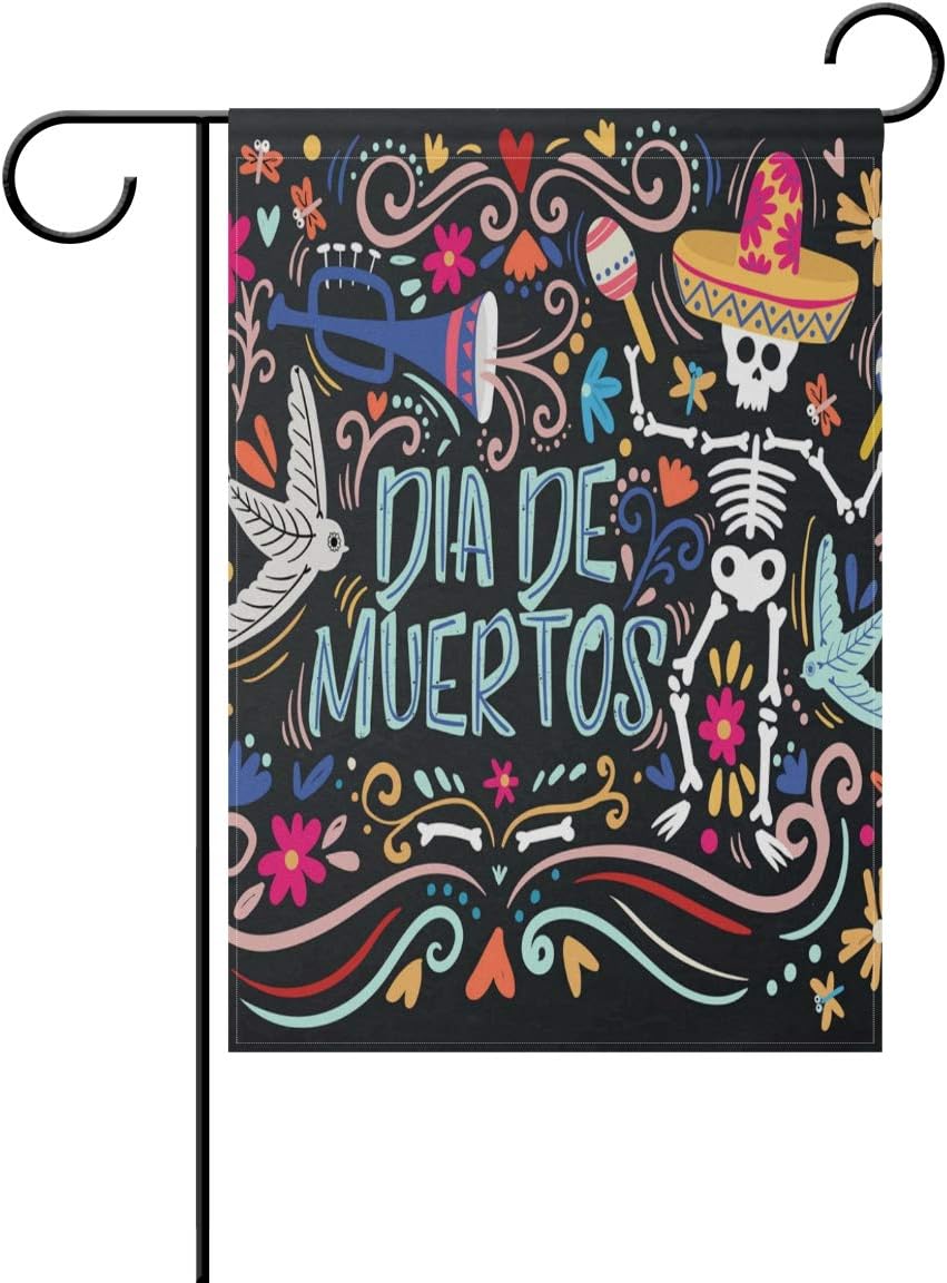 Jojogood Colorful Background for Dead's Day Garden Flag 12