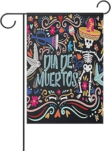 Jojogood Colorful Background for Dead's Day Garden Flag 12