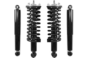 Peforway Front Complete Strut Assemblies with Coil Springs & Rear Shock Absorbers Replacement for 2005 2006 2007 2008 2009-2018 Nissan Frontier V6