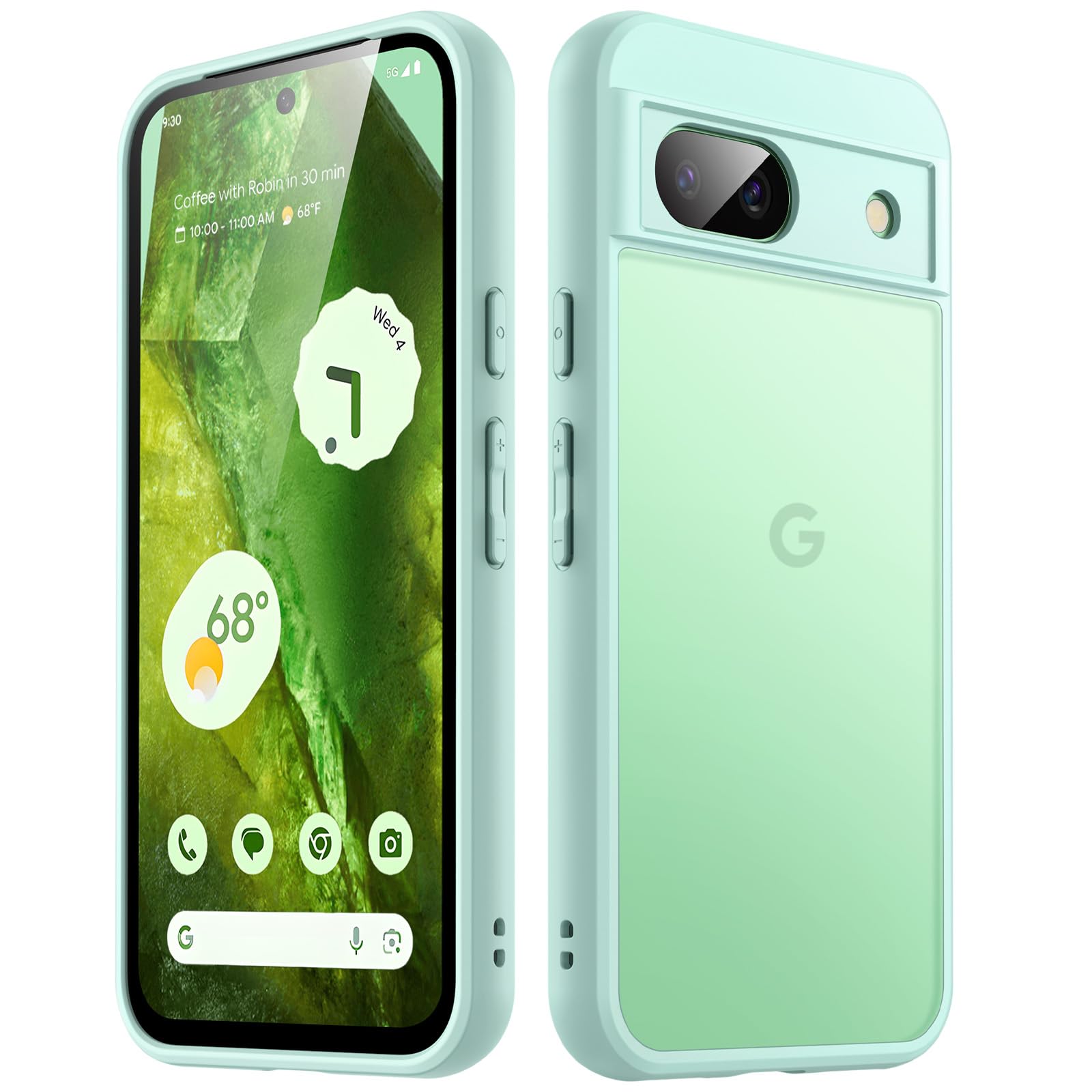 Photo 1 of JETech Matte Case for Google Pixel 8a 6.1-Inch 2024, Frosted Translucent Back Protective Slim Phone Cover, Anti-Fingerprints (Mint)