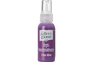 Gallery Glass, Purple Stained Glass 2 fl oz Brilliant Smooth Finish Paint, Perfect for Easy to Apply DIY Arts and Crafts, 20043