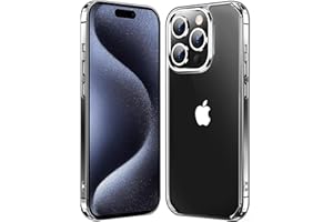 MOZOTER 𝟐𝟎𝟐𝟒 𝐔𝐩𝐠𝐫𝐚𝐝𝐞𝐝 for iPhone 15 Pro Case Clear, [Anti-Yellowing] [15FT Military Grade Drop Protection] Shockproof Bumper Phone Cover,Slim Thin Cute Case for iPhone 15 Pro,6.1"-Crystal Clear