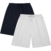 HomyComy Men'S Pajama Shorts Cotton Sleepwear Pants Elastic Waistband Lounge Shorts with Pockets