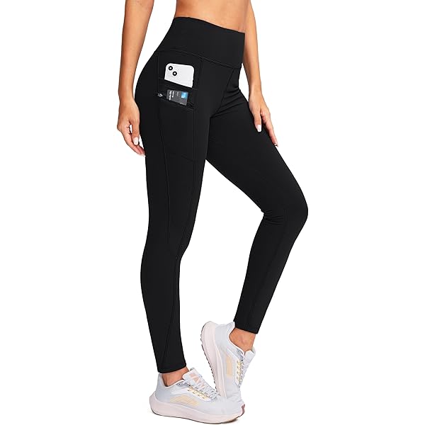 STRETCHUP - Leggings Con Forro Polar Para Mujer, Con Bolsillo, Impermeables, De Cintura Alta, Pantalones Térmicos De Yoga Para Invierno, Para Entrenamiento