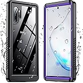 Temdan for Samsung Galaxy Note 10 Plus Case Waterproof, [Military-Grade Drop Protection] [IP68 Underwater] Full Body Heavy Duty Rugged Shock-Proof Case for Note 10 Plus 6.8''-Purple
