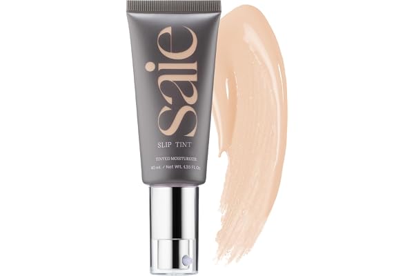 Saie Slip Tint Tinted Moisturizer - Dewy Skin Tint with Lightweight, Sheer Coverage - Skin Care Infused Face Makeup with Hydr