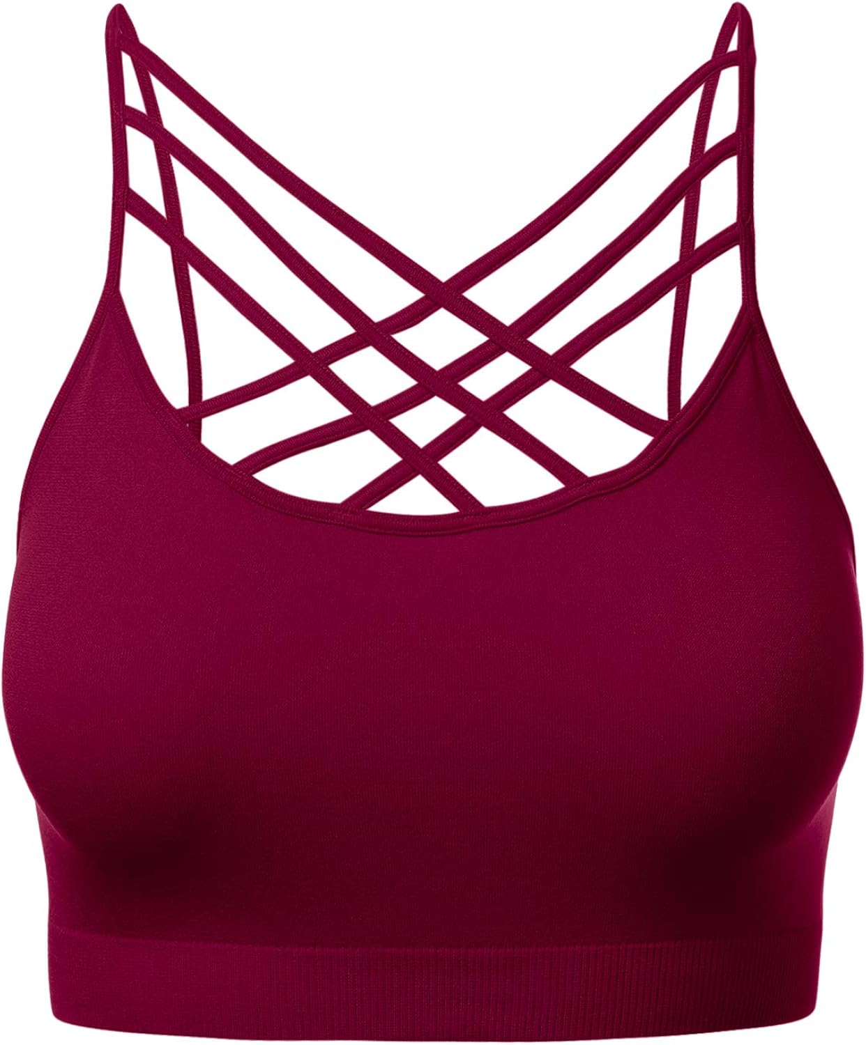 Women's Novelty Bras Seamless Triple Criss-Cross Front Bralette Sports Bra at  Women’s Clothing store