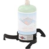 Flame King Propane Cylinder Spider Base for 1LB (16.4 oz) Camping Propane Bottles, Fold-Away Extension Feet, Wide Stable Base (1LB Cylinder Sold Separately)