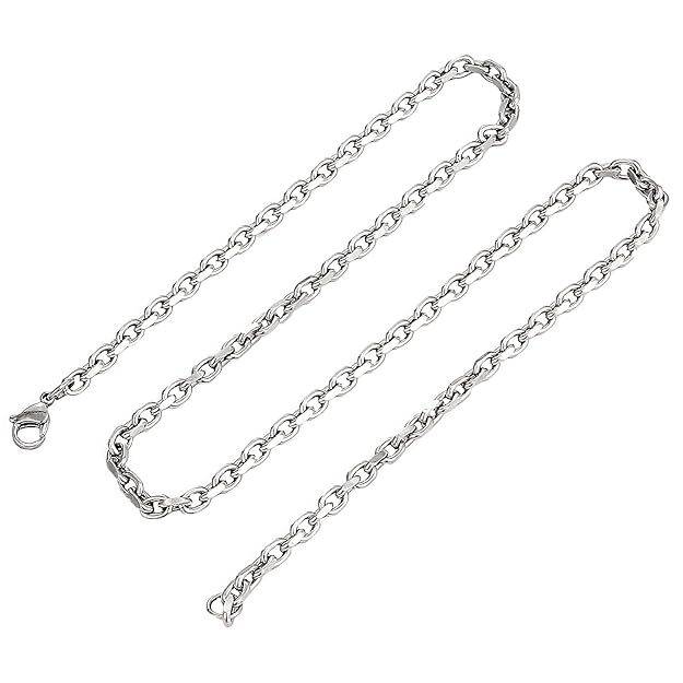 DonDon® Herren Halskette Ankerkette Edelstahl // Wählbar in verschiedenen Längen und Breiten