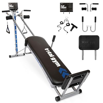 Total Gym Apex G3, Slim-Frame Incline Bodyweight Training Home Exercise Machine w/ 8 Levels of Resistance, Squat Stand, & Basic Accessory Set