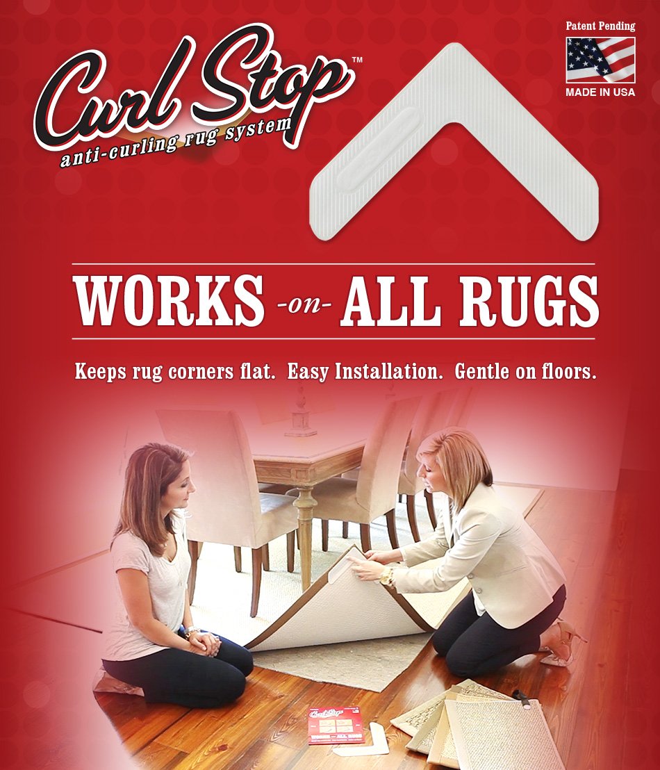 Curl Stop AntiCurling Rug System (Pack of 4 Corners) 609613876363 eBay