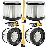 DCV501HB DCV5011H Replacement HEPA Filters. Compatible With DEWALT 20V Vacuum Cordless Handheld Vacuum Filter. Compared To Part DCV5011H DCV501HB Filter. Washable And Reusable Kits.4 Packs