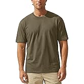 Zengjo Mens Crewneck T Shirts Relaxed Plain Soft Triblend Basic Tees | Short Sleeve, Classic, Lightweight, Casual, Work