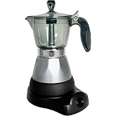 Bene Casa Silver Portable Electric Espresso Maker/Cafetera, 1-3 Cups/Shots (1, SILVER)