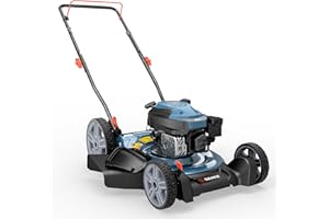 SENIX 144 cc Gas Lawn Mower, 21 inch 2-in-1 Push with Mulching and Side Discharge, 4-Cycle Engine, 6 Position Cutting Height Adjustment for Yard and Garden