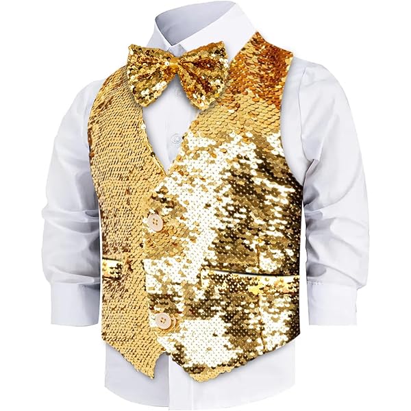 Party Wear Kids Yellow Blazer Sequin Blazers Kids Boys Sparkling