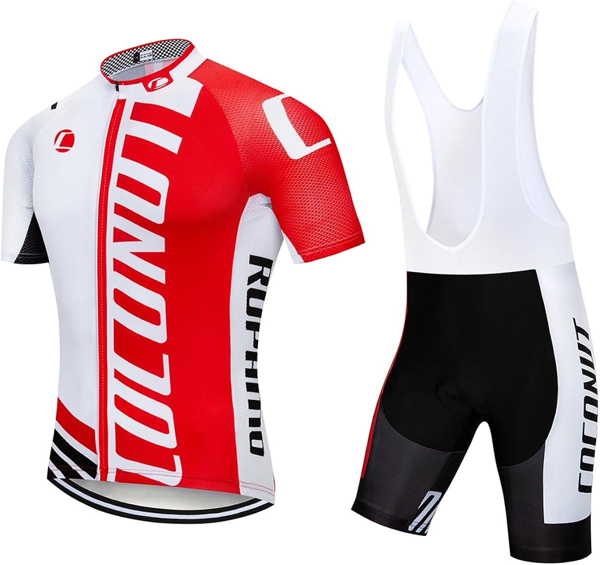 Men's Cycling Jersey Set Biking Road Bike Jersey Bib Shorts with 4D Padded Cycling Clothing Set for Men: Clothing