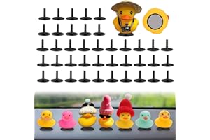 YIBEICO 40pcs Duck Plug, Flock Locker Rubber Duck Holder Dashboard for Jeep Dash & Fixed Display, Gift for Jeep Lover, Double-Sided Stickers Included (40pcs)