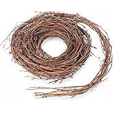 Twig Garland: 15.7ft Natural Grapevine Spring Wreaths for Front Door, Backdrop Hanging Vine for DIY Crafts Christmas Easter Valentines Day Wedding Party Home Decor