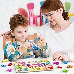Zeoddler Alphabet Puzzles, Wooden Puzzles for