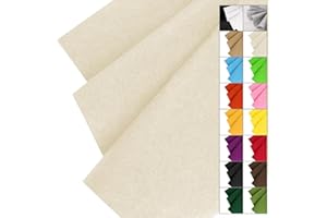 IONTACH Ivory Felt Fabric 36" x 36" (1 Square Yard), Stiff 1.2mm Thick Felt Square for Crafts Sewing DIY Art Project Liner Decorations
