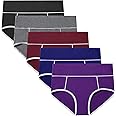 POKARLA Womens Cotton Underwear High Waist Full Coverage Briefs Soft Breathable Postpartum Panties Stretch Underpants