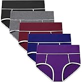 POKARLA Womens Cotton Underwear High Waist Full Coverage Briefs Soft Breathable Postpartum Panties Stretch Underpants