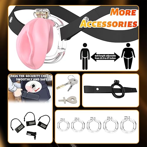 local sex toys Male Chastity Cage 3D Printed Sissy Cage Cock Cage with Soft TPE Bondage  Gear & Accessories Adult Sex Toys Slave Tool Chastity Devices (Pink)… in  Saudi Arabia