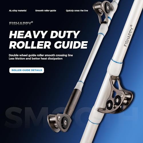 Fiblink Big Game Trolling Rod – Straight/Bent Butt Saltwater Offshore Fishing Pole