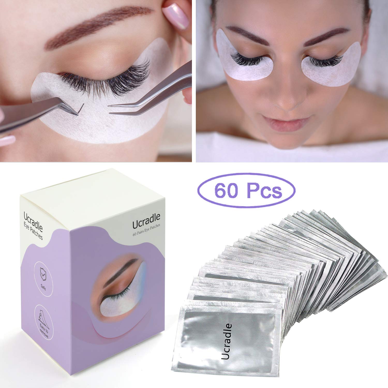 Under Eye Gel Pads 60 Pairs Eyelash Extension Pads Lints Free