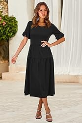 STYLEWORD Womens Summer Dresses Midi Casual Short