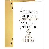 Supoeguk Funny Joke Birthday Card for Friends, Snarky Birthday Card for Him Her, Hilarious Getting Older Birthday Card